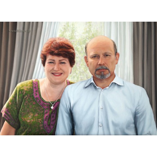 Семейный портрет маслом на заказ